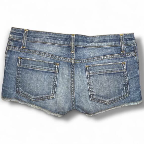 CAR-MAR Blue Distressed Jean Shorts Size 25 - Picture 3 of 3